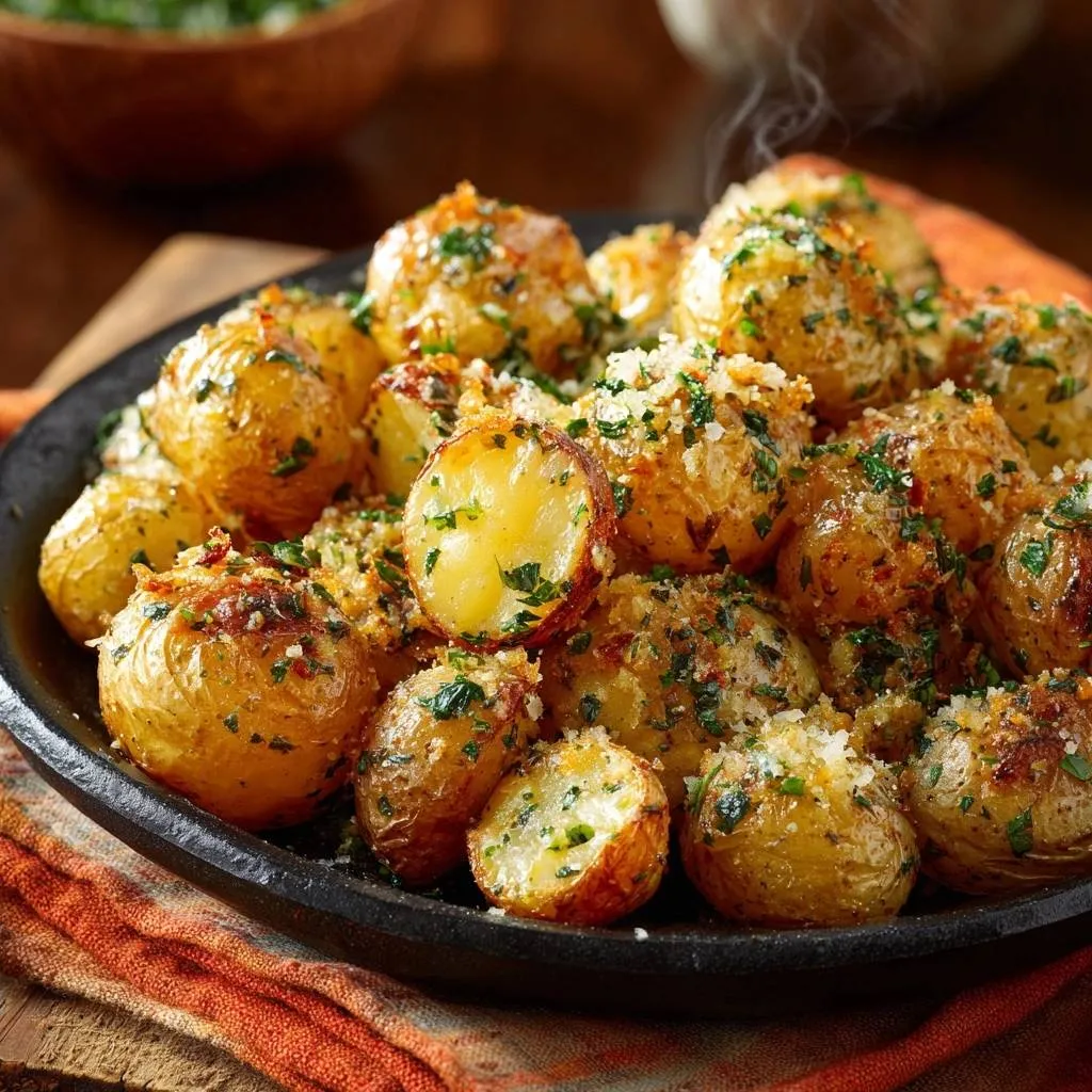 Garlic Parmesan Baby Potatoes: Crispy Skins, Fluffy Centers - recipe image
