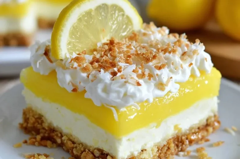 Lemon Coconut Cheesecake Bars