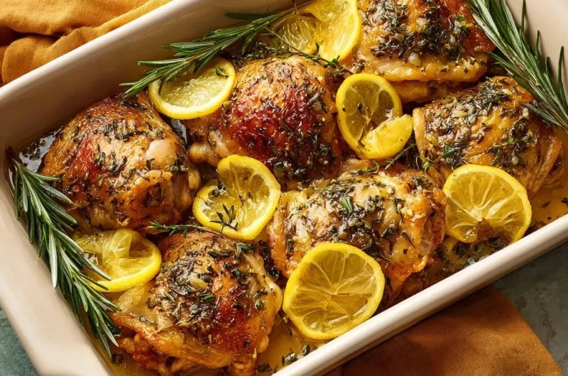 Lemon Rosemary Chicken Thighs