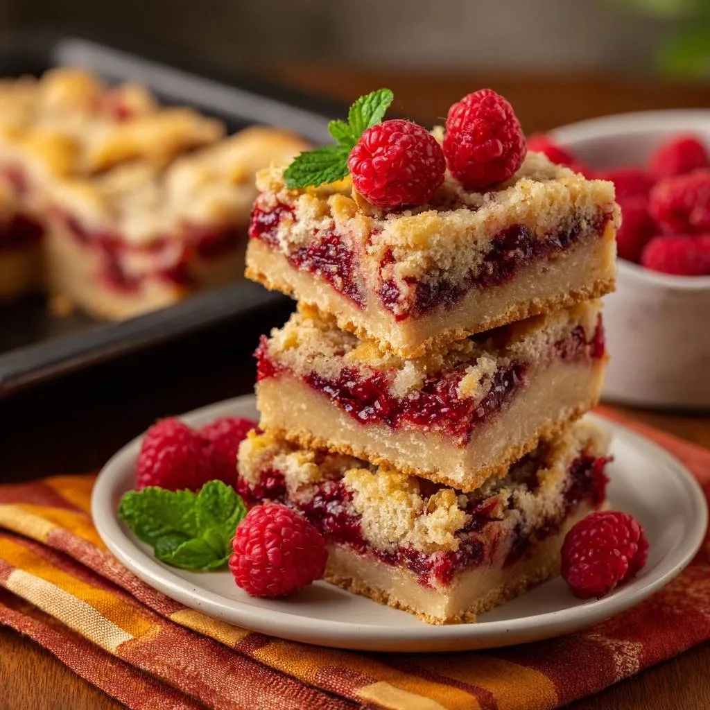 Raspberry Crumb Bars with Crisp Par-Baked Crust - recipe image