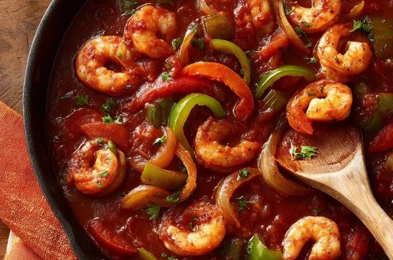 Skillet Shrimp and Peppers