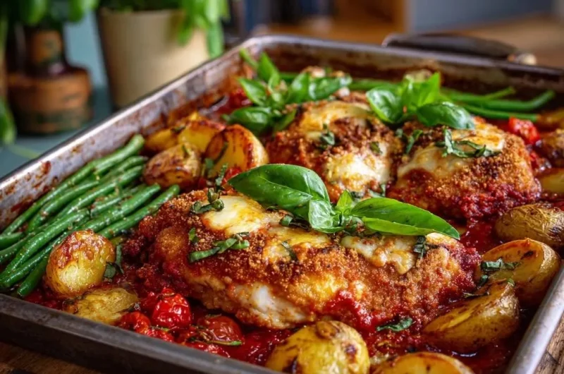 Sheet Pan Chicken Parmesan