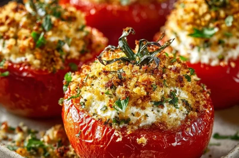Baked Feta Stuffed Tomatoes