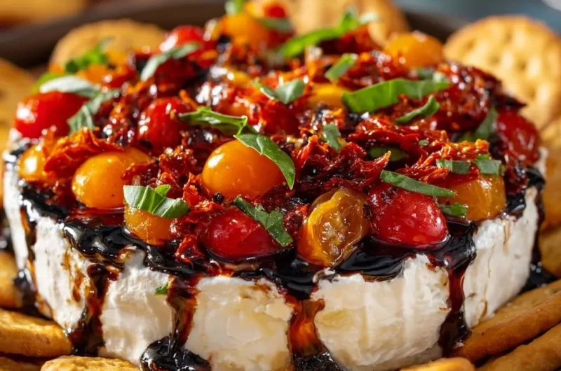 Balsamic Roasted Tomato Baked Brie