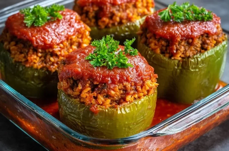 Beef and Rice Stuffed Peppers