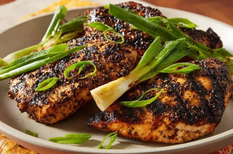Black Sesame Crusted Chicken Breasts