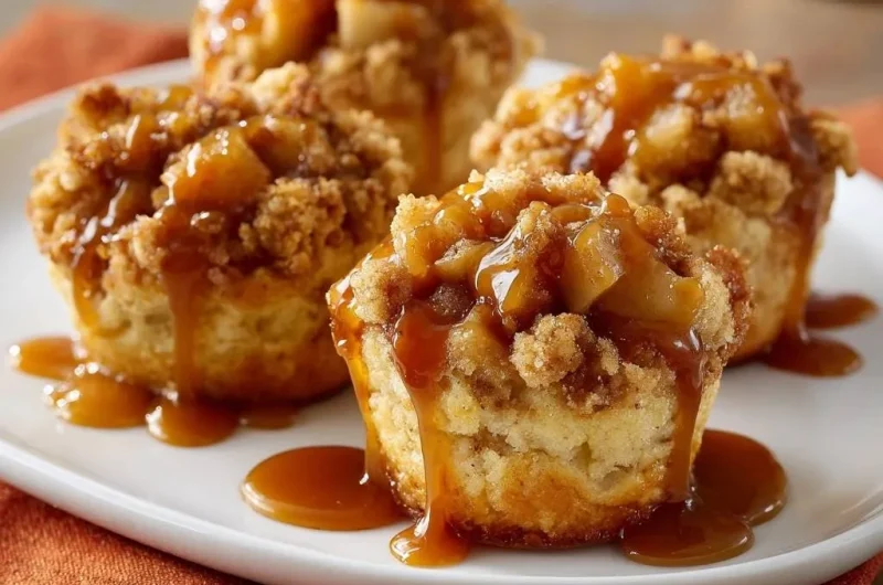 Caramel Apple Crumb Muffins