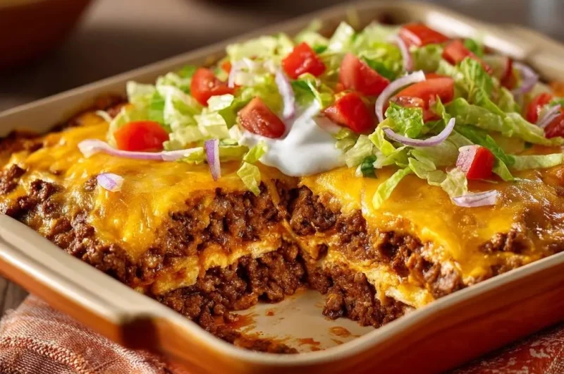 Cheesy Beef Taco Casserole