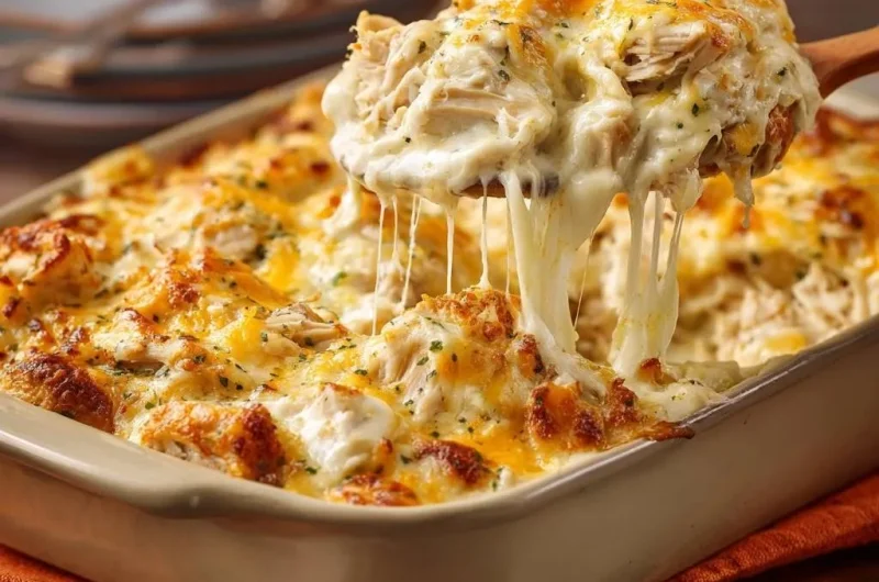 Cheesy Chicken Pasta Casserole