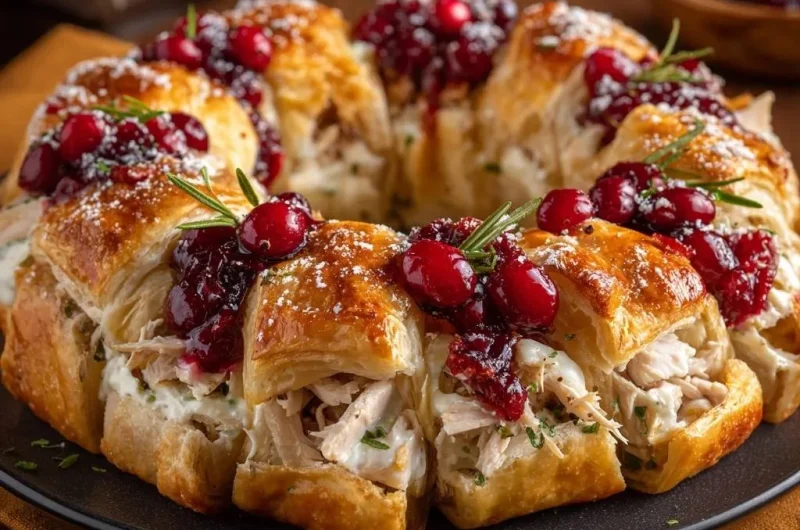 Chicken Cranberry Brie Wreath