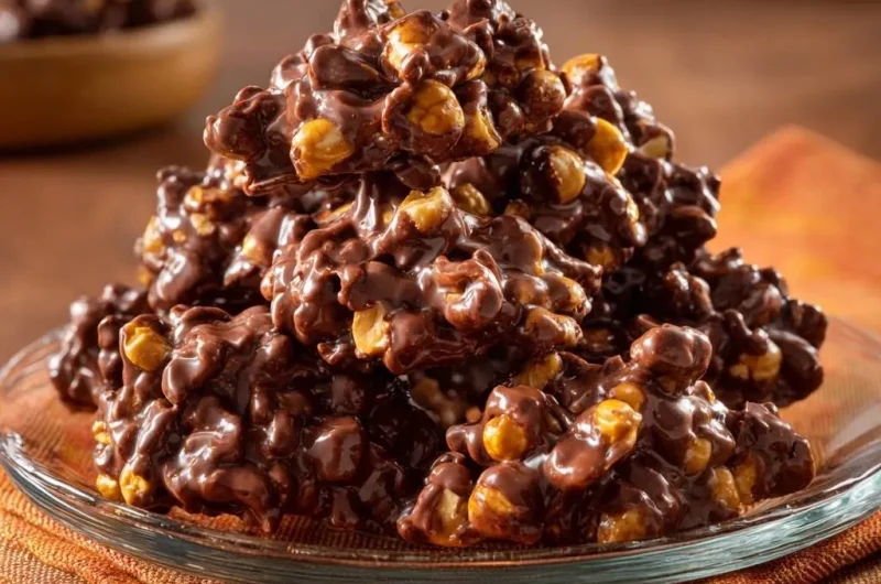 Chocolate Popcorn Clusters