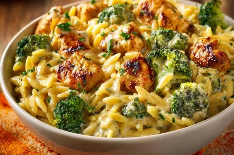 Creamy Chicken Broccoli Orzo