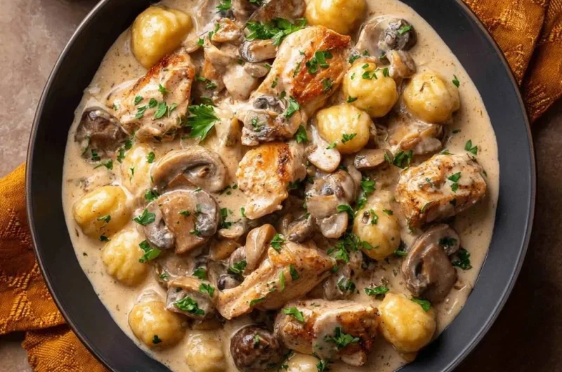 Creamy Chicken Mushroom Gnocchi