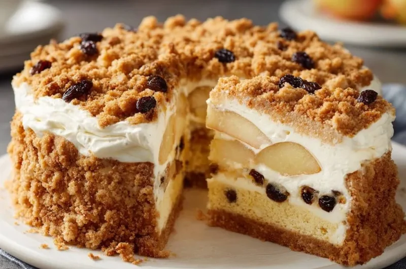 Creamy Pear Streusel Cake