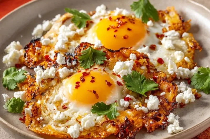 Crispy Feta Hash Browns with Sunny Eggs