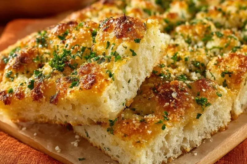 Crispy Garlic Parmesan Focaccia