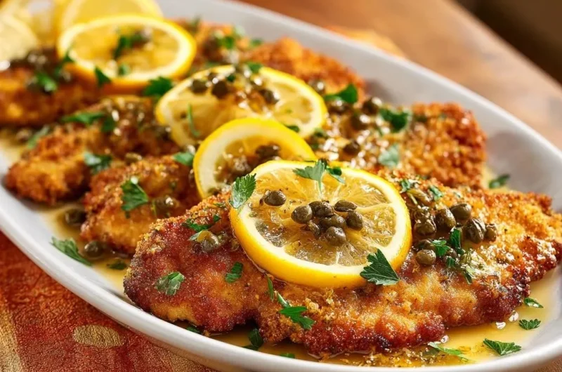 Crispy Lemon Caper Chicken Piccata