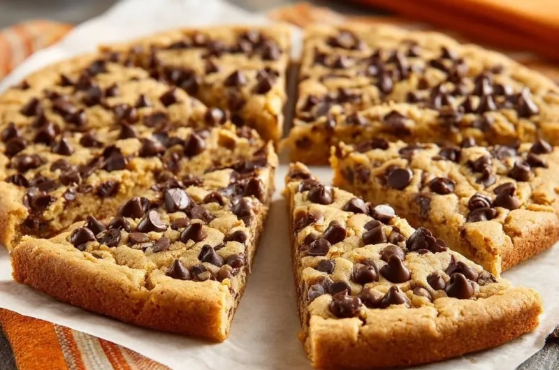 Giant Chocolate Chip Cookie Pizza