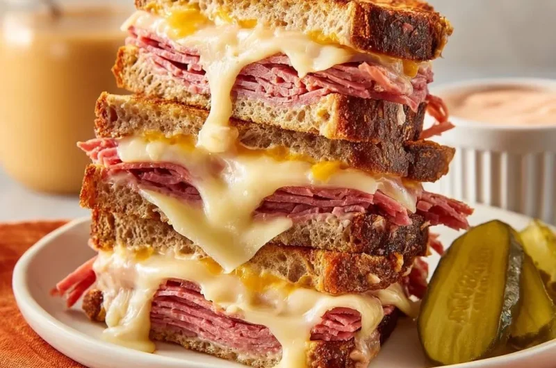 Gooey Reuben Stack