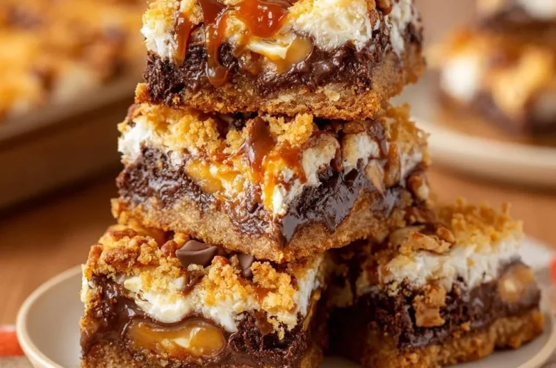 Gooey Samoa-Style Caramel Chocolate Bars