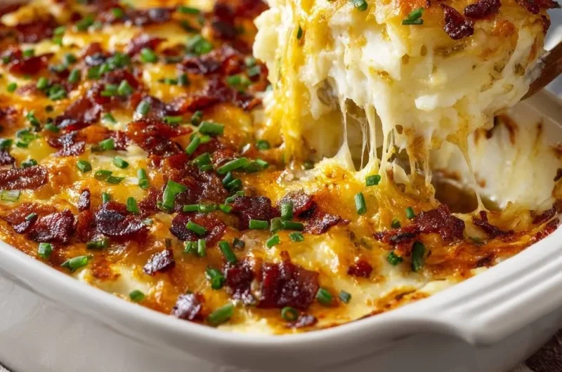 Loaded Cheesy Bacon Potato Casserole