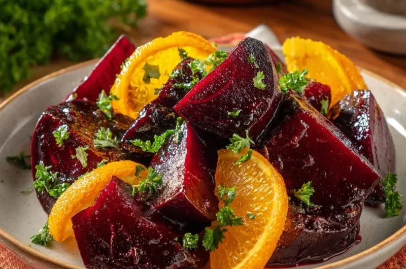 Orange Glazed Roasted Beets
