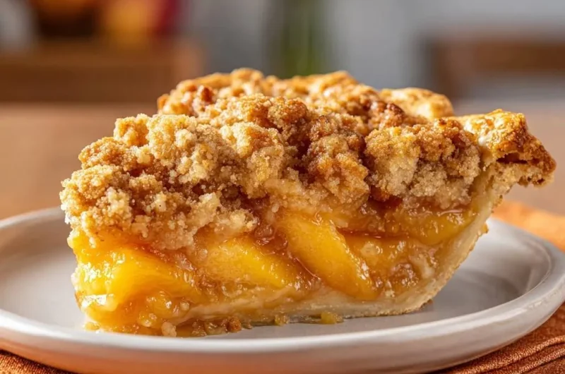 Peach Crumb Pie