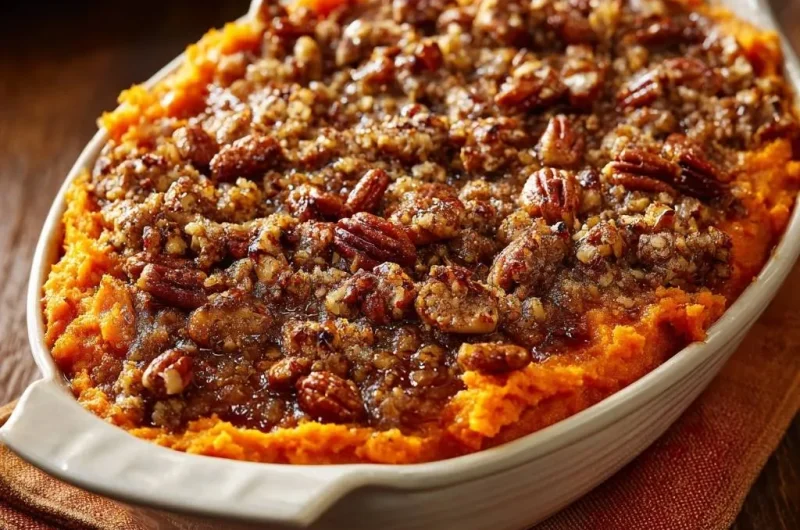 Pecan Streusel Sweet Potato Casserole