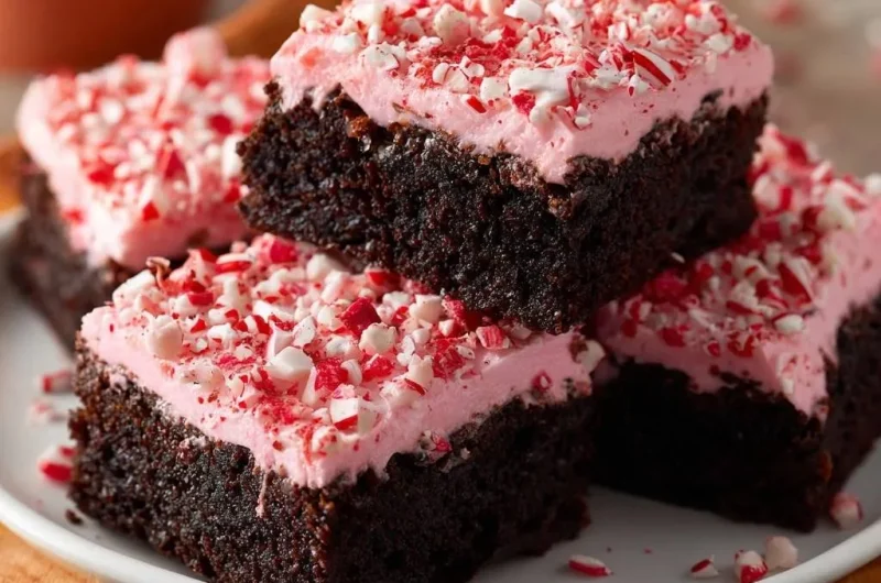 Peppermint Frosted Brownies