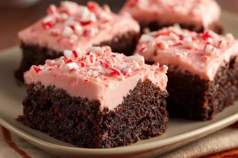 Peppermint Frosted Brownies