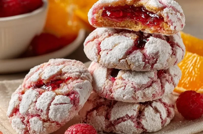 Raspberry Orange Crinkle Thumbprints