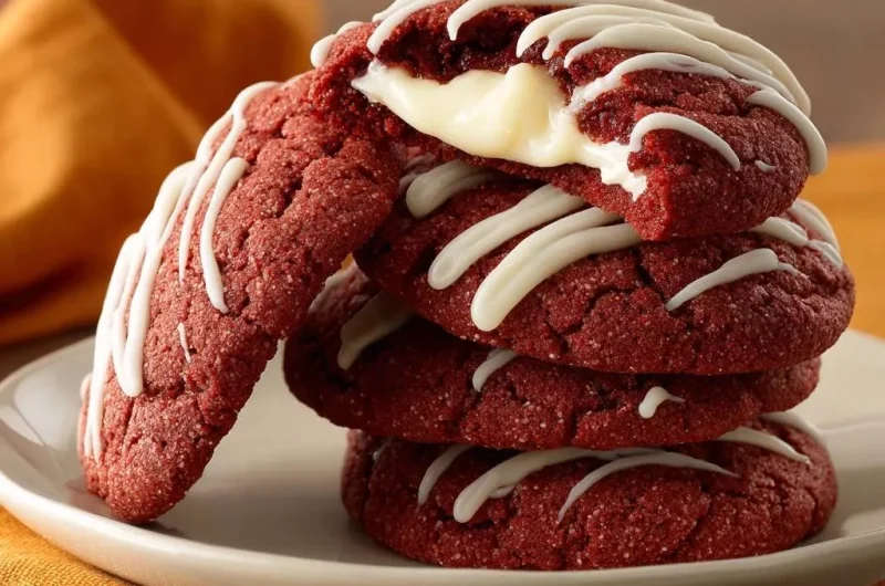 Red Velvet Cream Cheese Stuffed Cookies