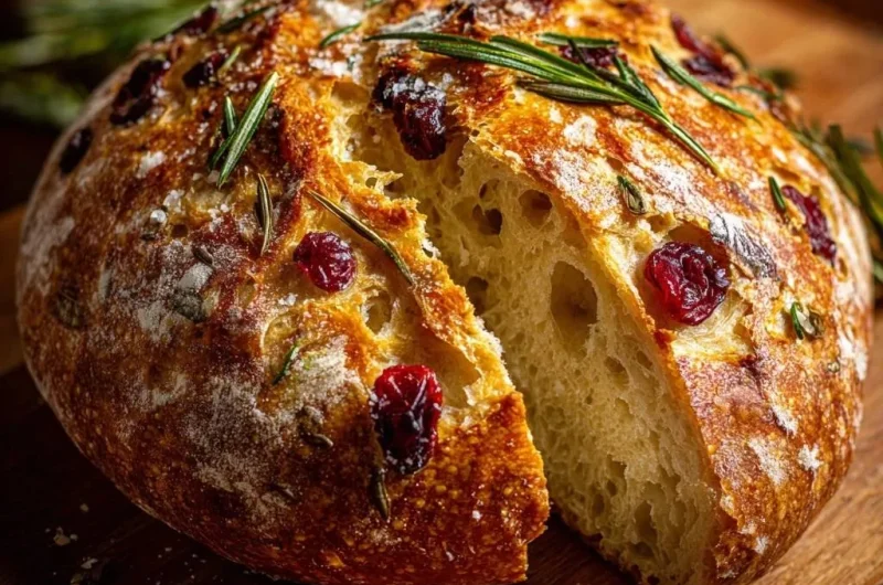 Rosemary Cranberry Artisan Bread