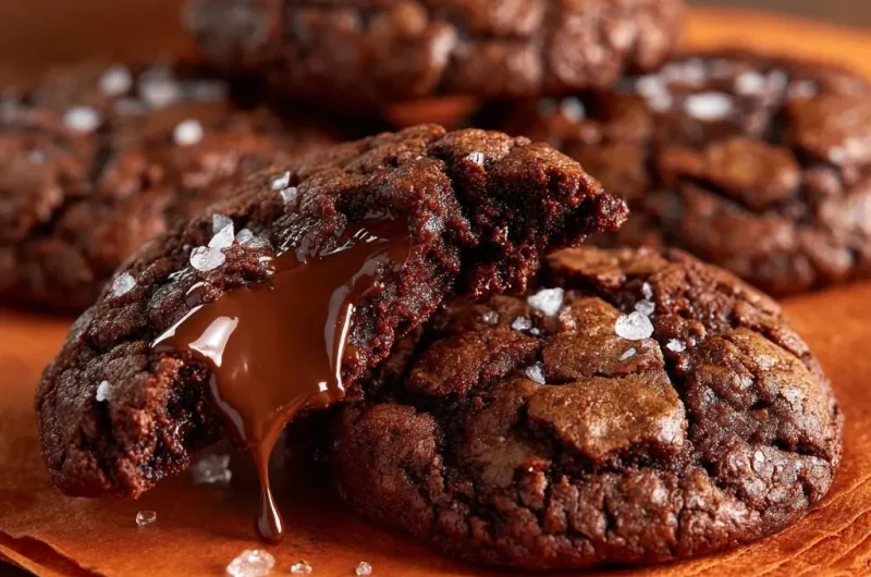 Sea Salt Chocolate Lava Cookies