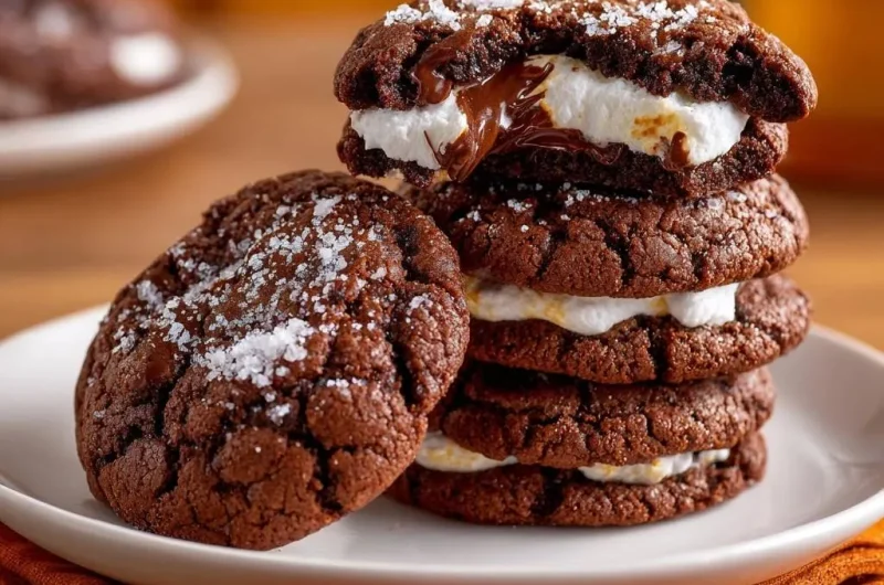 Sea Salt Chocolate Marshmallow Cookies