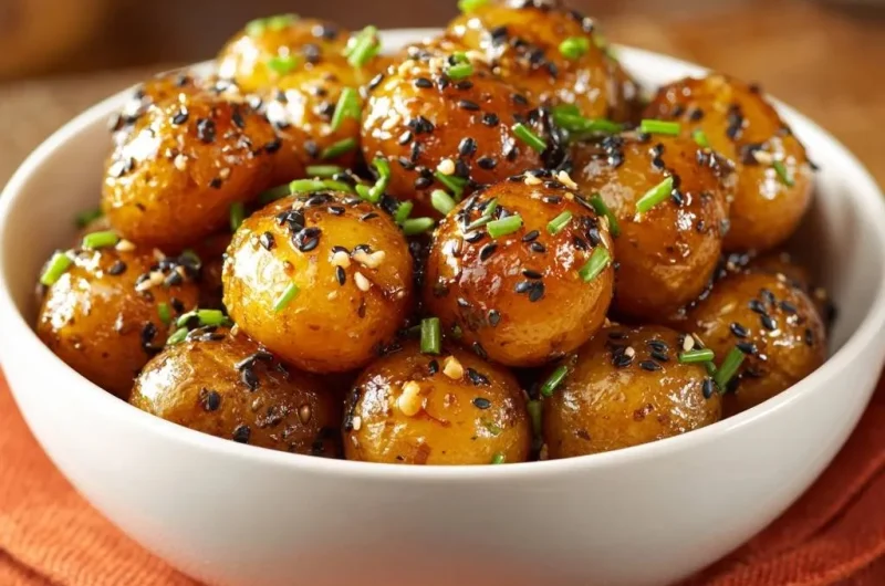 Sesame Glazed Baby Potatoes