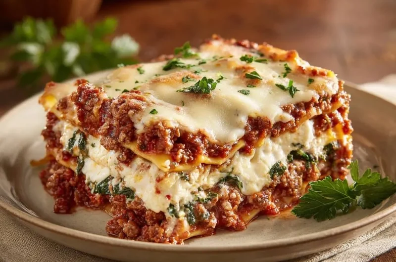 Spinach Beef Lasagna