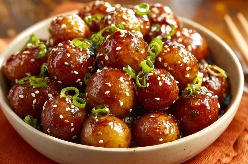 Sticky Soy Glazed Baby Potatoes
