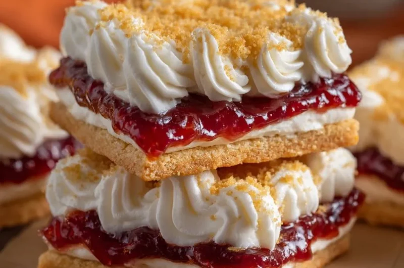 Strawberry Graham Stacks