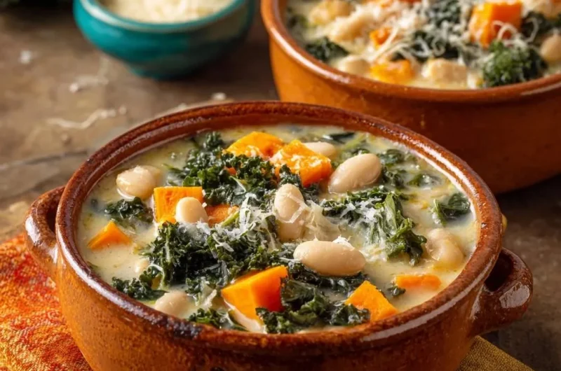 White Bean Sweet Potato Kale Soup