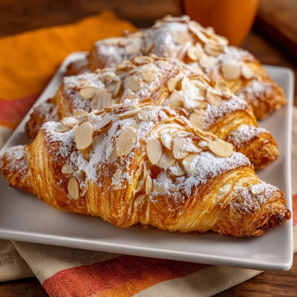 Almond Croissants: Flaky Layers from Store-Bought Bases - recipe image