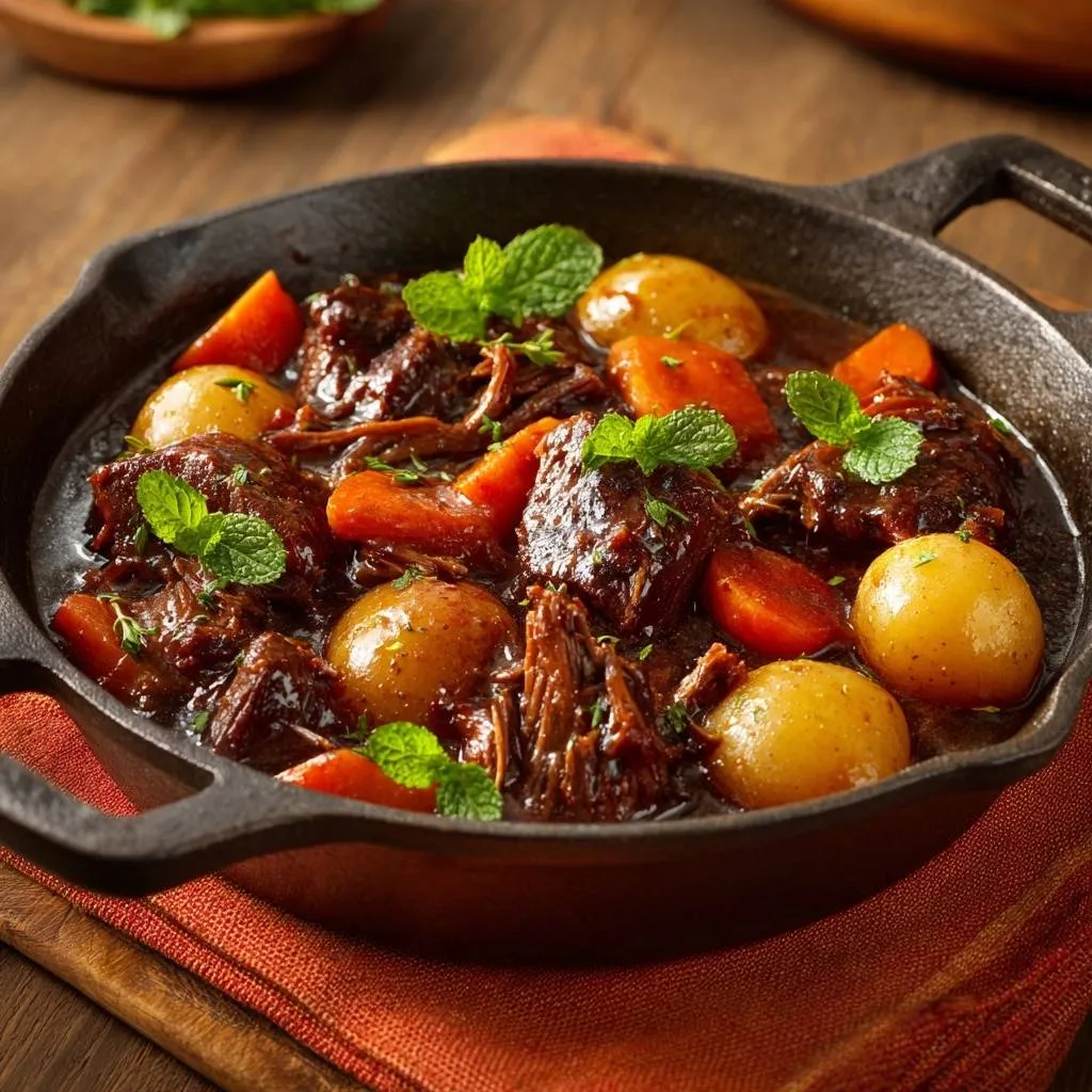 Braised Beef with Potatoes and Carrots - recipe image