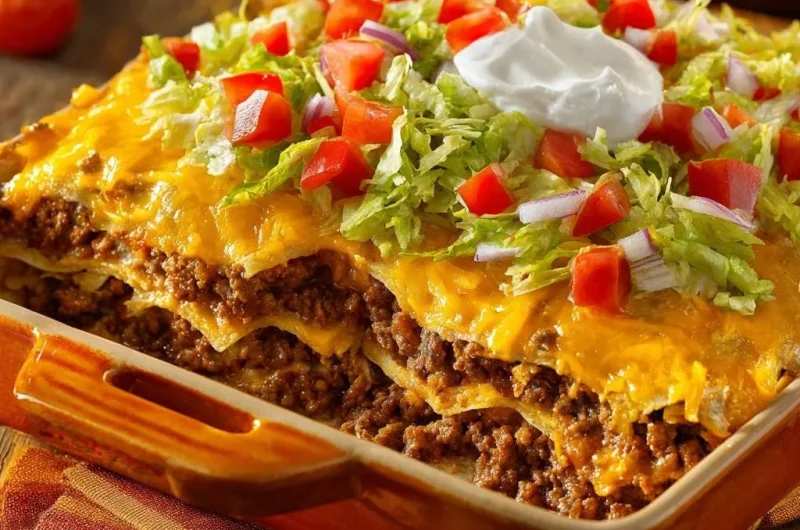 Cheesy Beef Taco Casserole