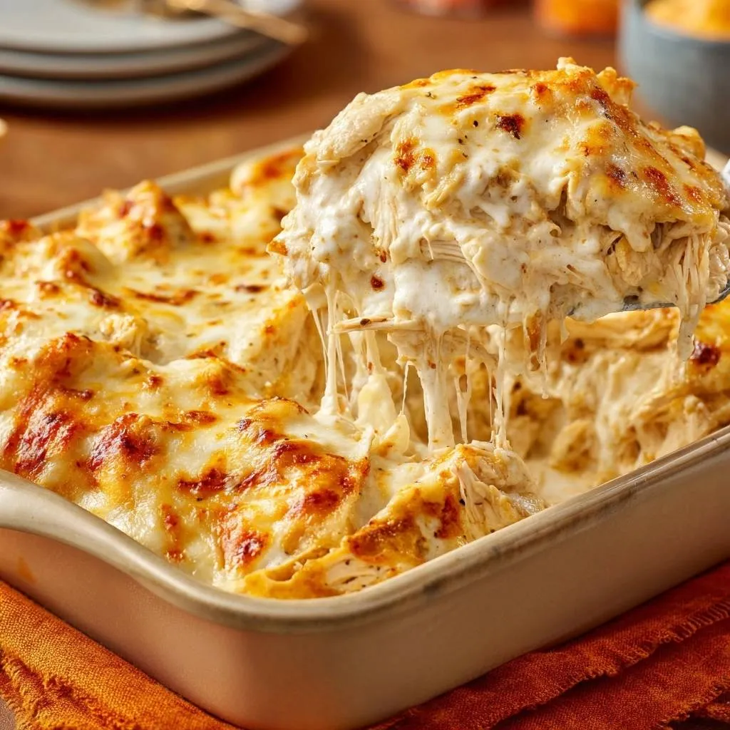 Cheesy Chicken Noodle Bake: Moist Chicken Mastery - recipe image