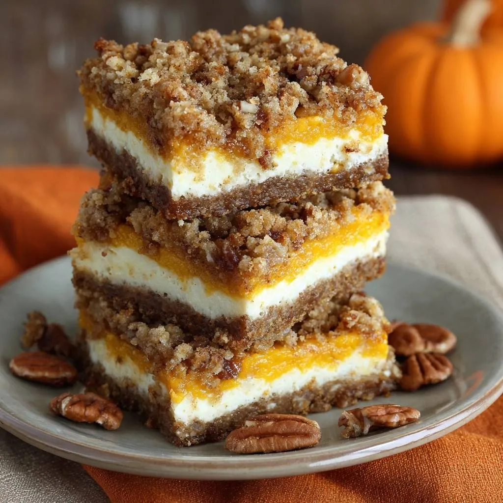 Cheesy puff pastry bites, a stack of three flaky pastries with gooey centers, served on a plate with pecans.