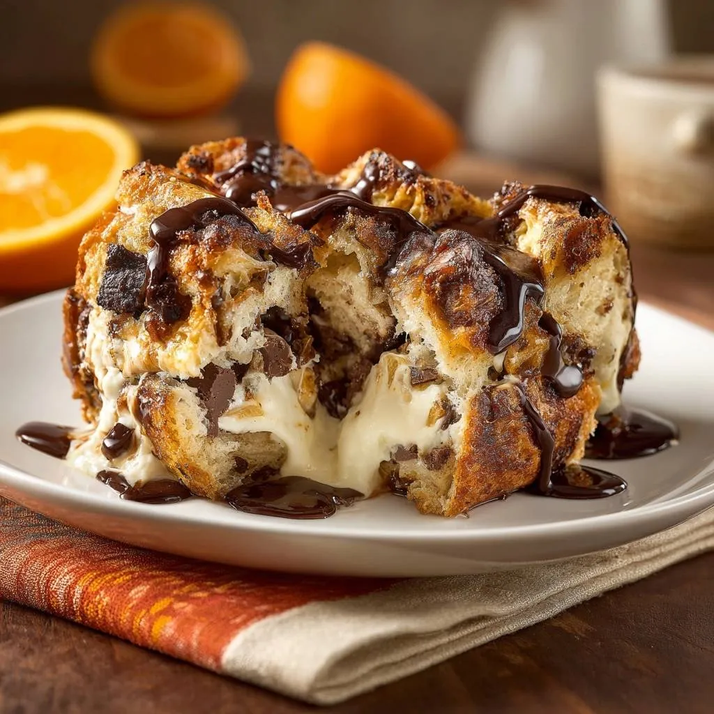 Chocolate Orange Bread Pudding: Toasted for Perfect Texture - recipe image