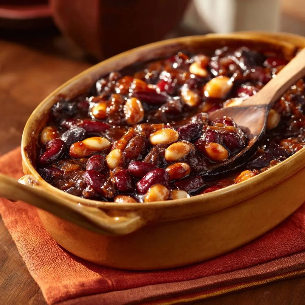 Classic Molasses Baked Beans with Thick Clinging Sauce - recipe image