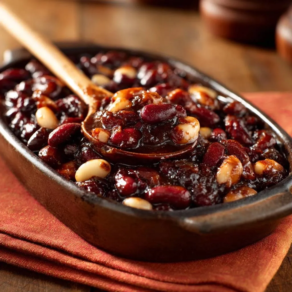 Classic Molasses Baked Beans with Thick Clinging Sauce - recipe image