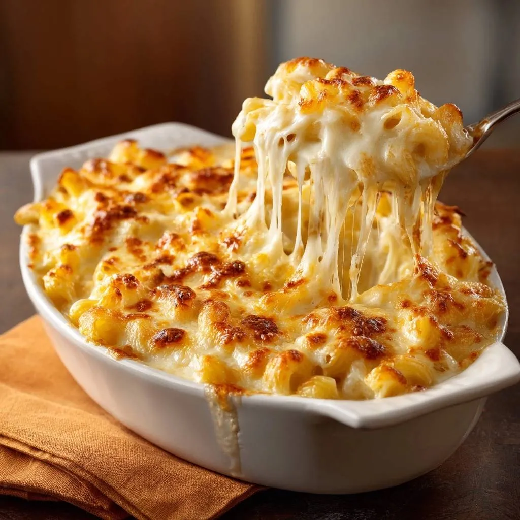 Creamy Baked Mac and Cheese Without Grainy Sauce - recipe image