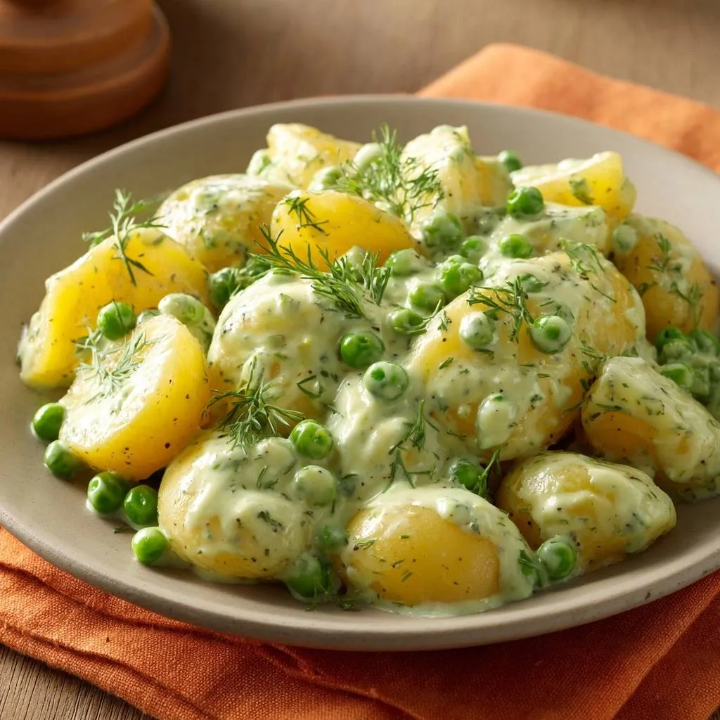 Creamy Dill Potato Pea Salad: Firm Texture Secret - recipe image